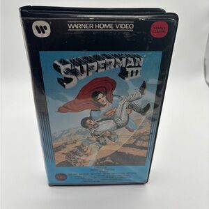 Warner's Superman III VHS with Blue and Red Cover